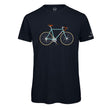 Carica l'immagine nel visualizzatore Galleria, t-shirt white roads m_bike blu navy