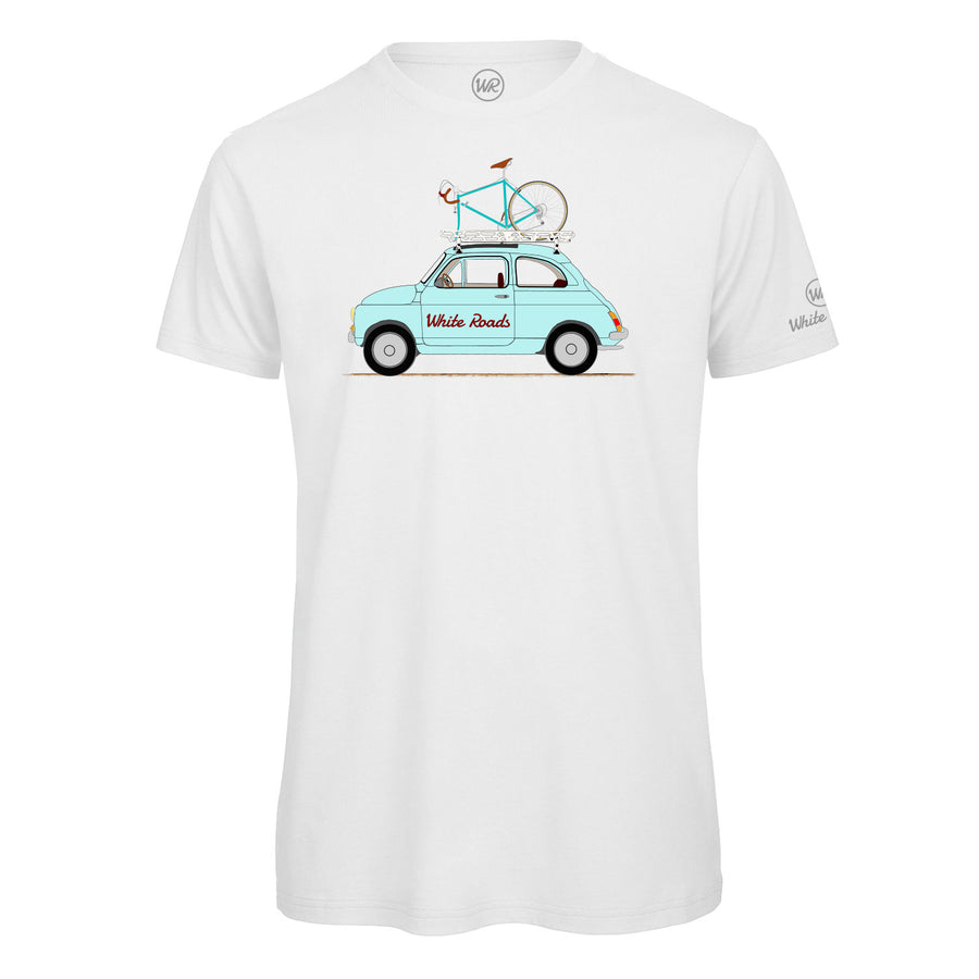 t-shirt white roads m_500 bianca