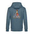 Carica l'immagine nel visualizzatore Galleria, felpa cappuccio white roads HOSTESS nordic blue
