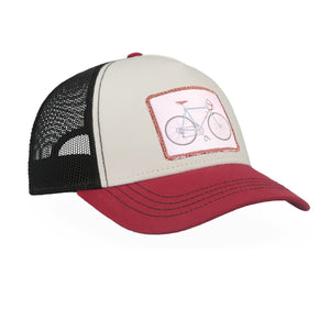 Cappellino Bike Nero Rosso Bianco