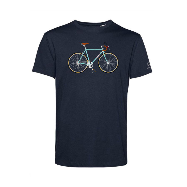 t-shirt white roads m_bike blu