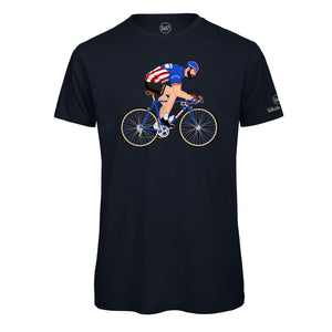 t-shirt white roads m_brook blu navy