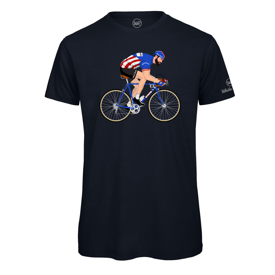 t-shirt white roads m_brook blu navy
