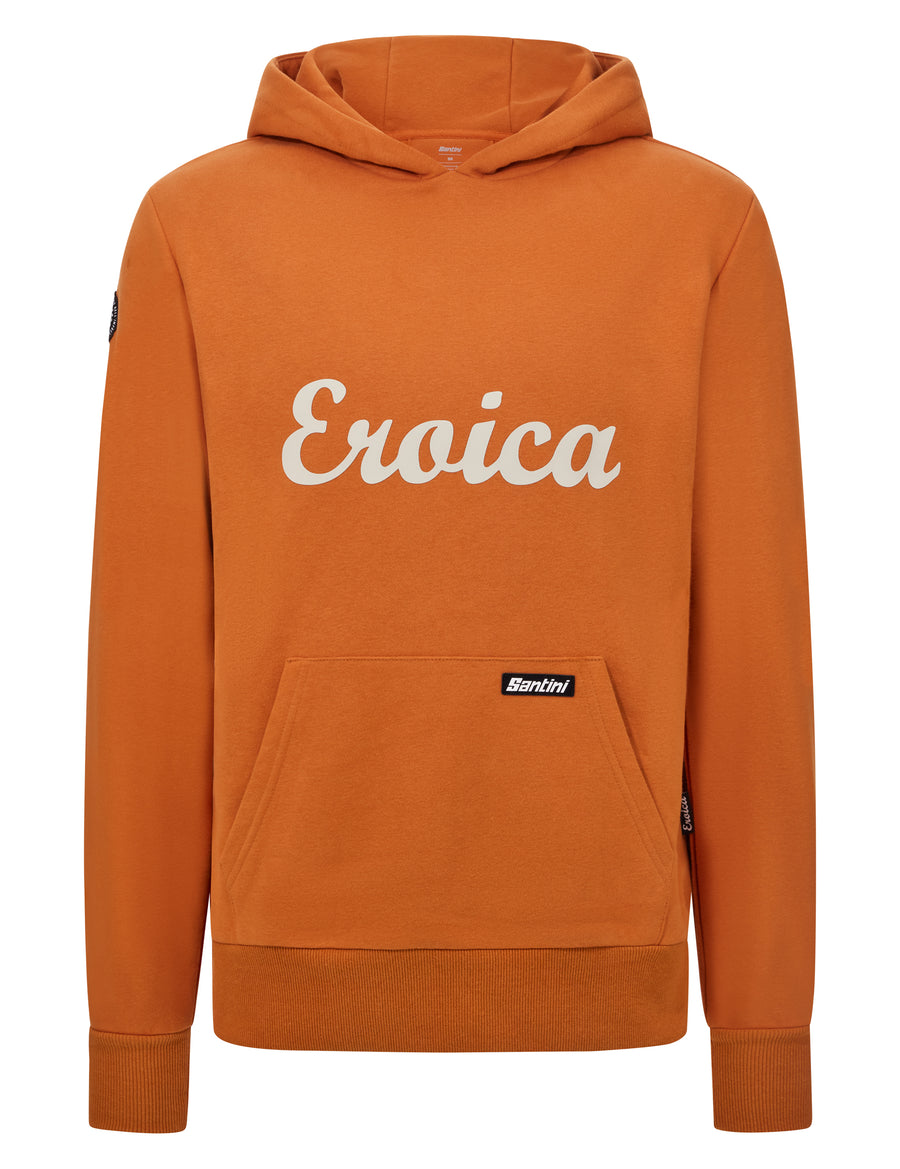 FELPA EROICA VALLE ARANCIO CON CAPPUCCIO