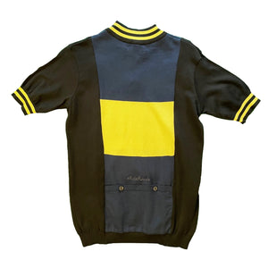 Maglia in cotone white roads blu giallo manica corta