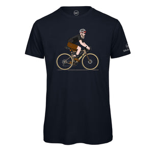 t-shirt white roads m_gravel blu navy