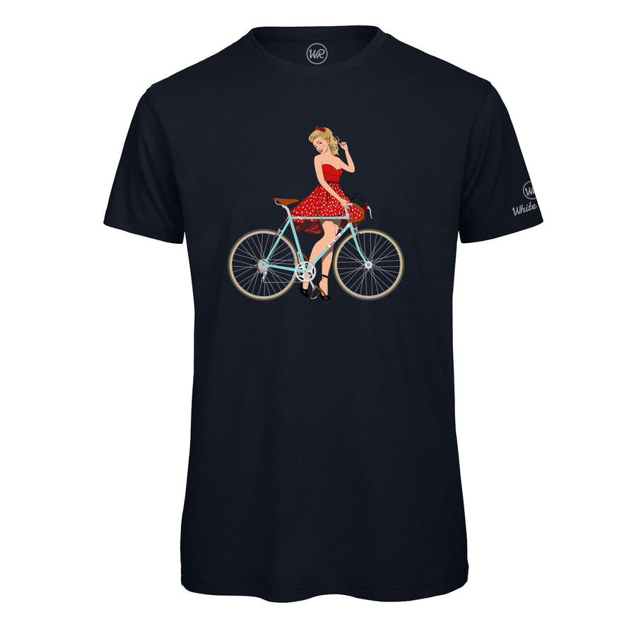t-shirt white roads m_bionda blu navy