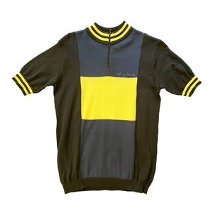 Maglia in cotone white roads blu giallo manica corta