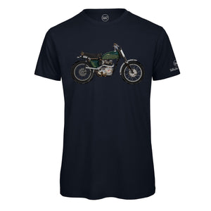 t-shirt white roads m_smq blu navy