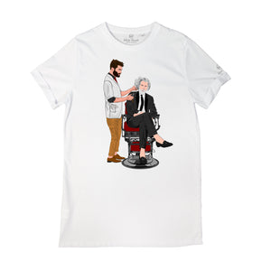 t-shirt white roads m_barber