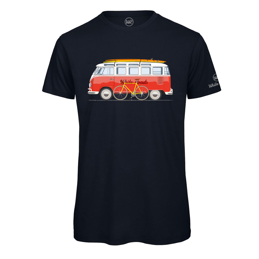 t-shirt white roads m_t1 blu navy