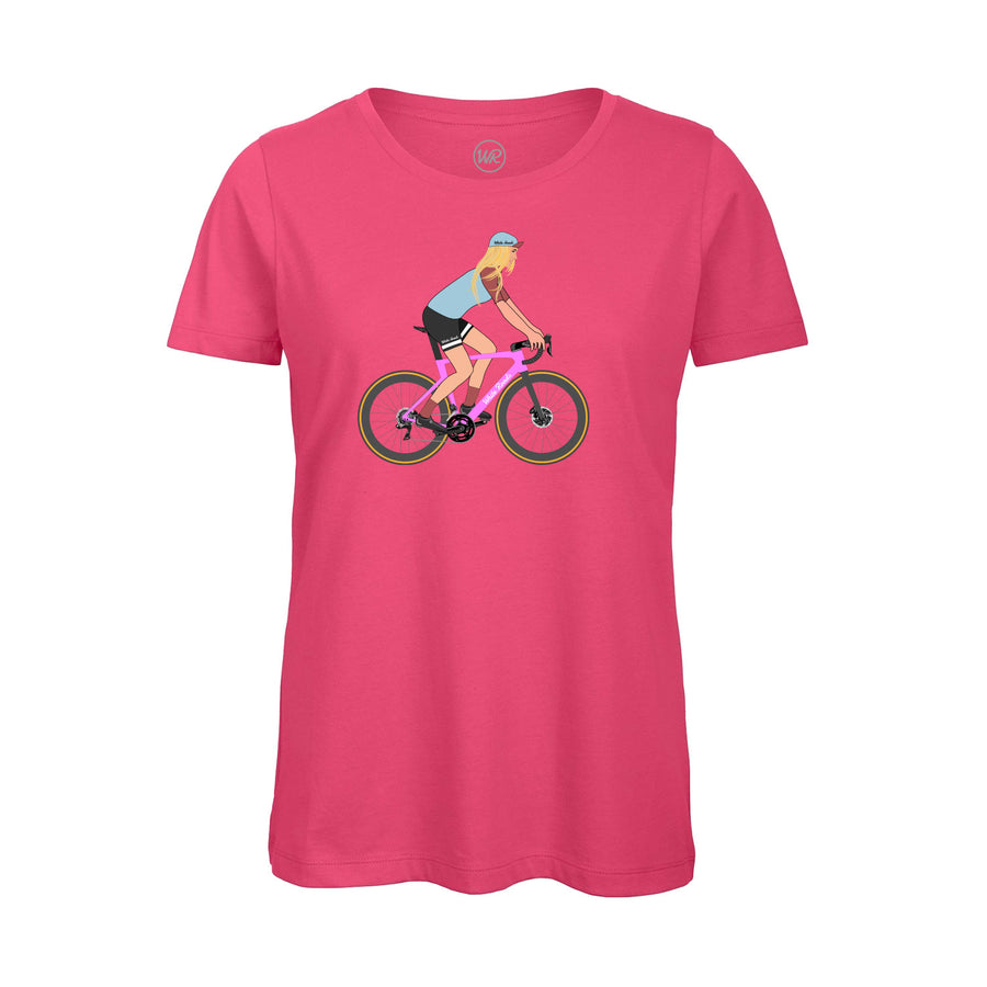 t-shirt white roads donna w_gravel fucsia